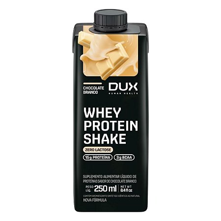 SHAKE WHEY PROTEIN CHOCOLATE BRANCO 250ML DUX