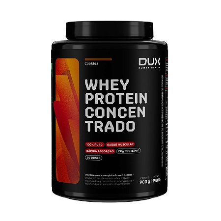 WHEY PROTEIN CONCENTRADO COOKIES POTE 900G DUX