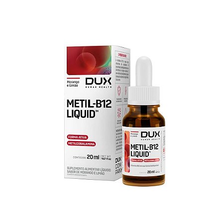 VITAMINA B12 GOTAS MORANGO E LIMAO 20ML DUX