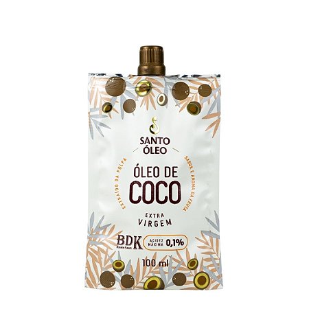 OLEO DE COCO EXTRAVIRGEM DA POLPA POUCH 100ML SANTO OLEO