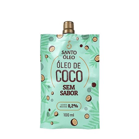OLEO DE COCO SEM SABOR POUCH 100ML SANTO OLEO