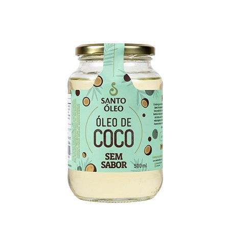 OLEO DE COCO SEM SABOR VIDRO 500ML SANTO OLEO