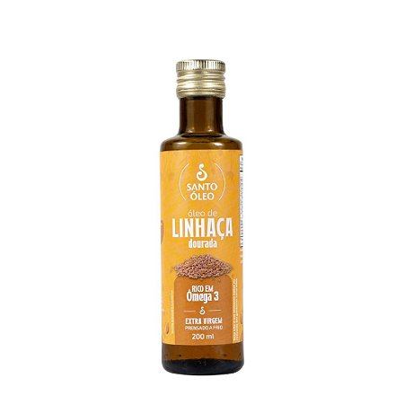 OLEO DE LINHAÇA DOURADA GARRAFA 200ML SANTO OLEO