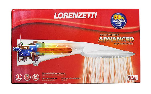 CHUVEIRO ADVANCED MULTI-TEMP 7.500W 220V LORENZETTI