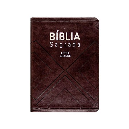 Biblia Letra grande NAA - Capa Geometrica Marrom