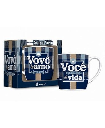 CANECA PORCELANA URBAN 360ML - VOVÔ TE AMO