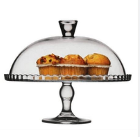 PORTA BOLO COM TAMPA PASABAHÇE PATISSERIE 32 CM