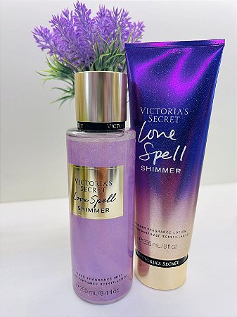 VICTORIA'S SECRET VELVET SHIMMER - KIT  BODY SPLASH+ LOTION (GLITTER)