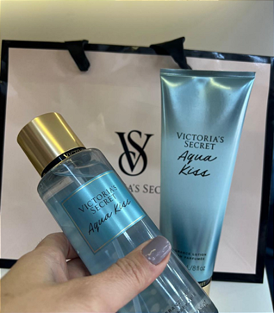 KIT BODY SPLASH + CREME VICTORIA'S SECRET - AQUA KISS - ClauMixx