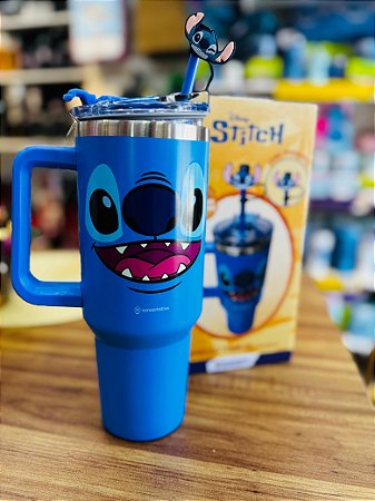 CANECÃO STITCH TÉRMICO CANUDO + PIGENTE - TUMBLER