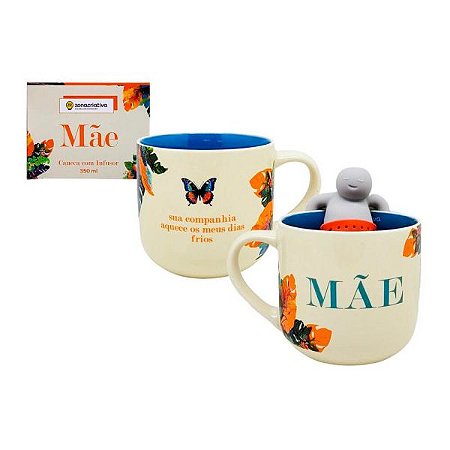 CANECA  COM INFUSOR MÃE GARDEN - ZONACRIATIVA