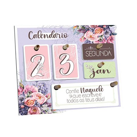 CALENDÁRIO PERMANENTE BORBOLETA 1 18X22