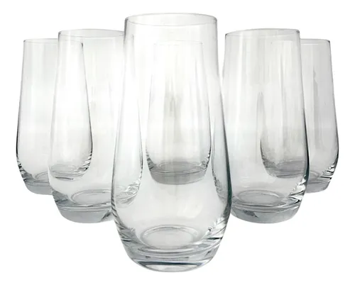 Jogo 6 Copos Vidro 550ml Long Drink Suco Água One Fracalanza