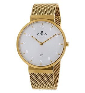 Relógio Oslo masculino slim OMGSSS9U0006 dourado