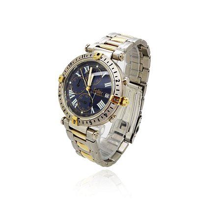 Relógio Feller suíço masculino FCH7020824 cronógrafo pulseira aço