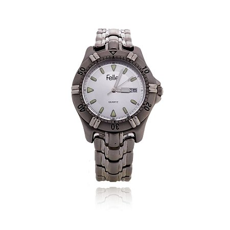 Relógio Feller suíço masculino FIF2083522 pulseira aço