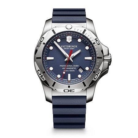 Relógio Victorinox masculino inox professional diver azul