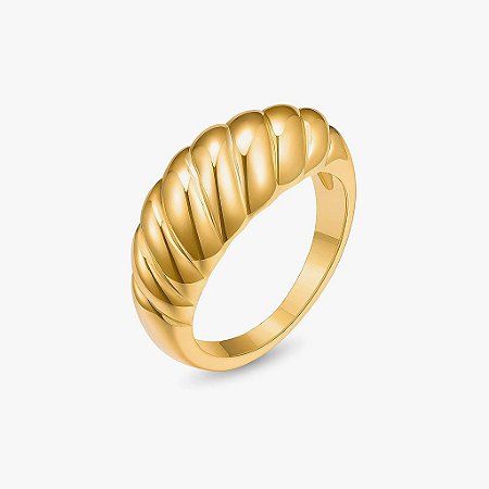 Anel Croissant Banhado a Ouro 18k