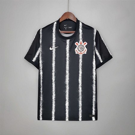 Camisa Corinthians II 21/22 s/n° Estádio Nike Masculina - Preto+Branco -  Catálogo do Esporte.