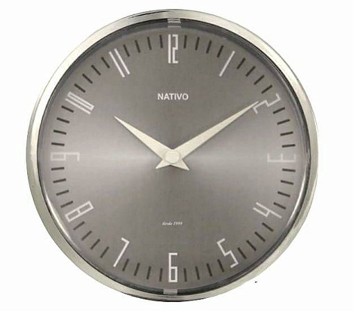 Relógio De Parede Redondo Metalizado Jubilee 23cm
