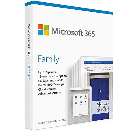 Microsoft 365 Family Assinatura 1 Ano até 6 usuários + 1 TB Onedrive  (Antigo Office 365) - BRASILKEY - Softwares, Jogos, Gift Cards