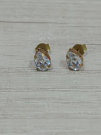 Brinco zircônia gota 5x7
