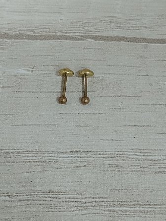 Brinco tarraxa baby bola 2,5 mm