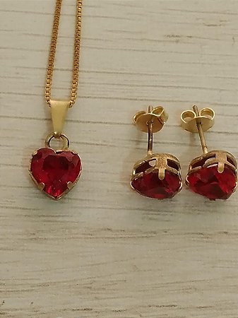 Conjunto coração 8 mm