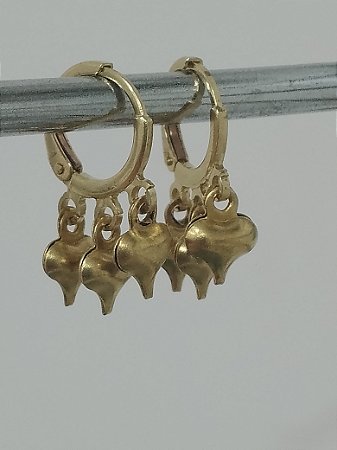 Argola 3 corações