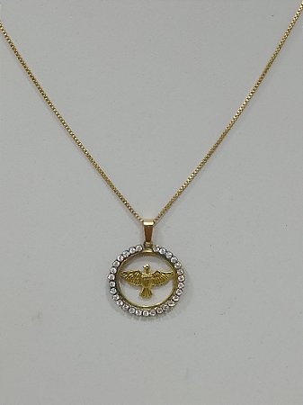 Colar espírito santo em zirconia
