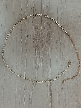 Choker em zircônia navete