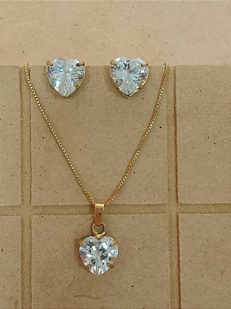 Conjunto coração 10 mm zircônia