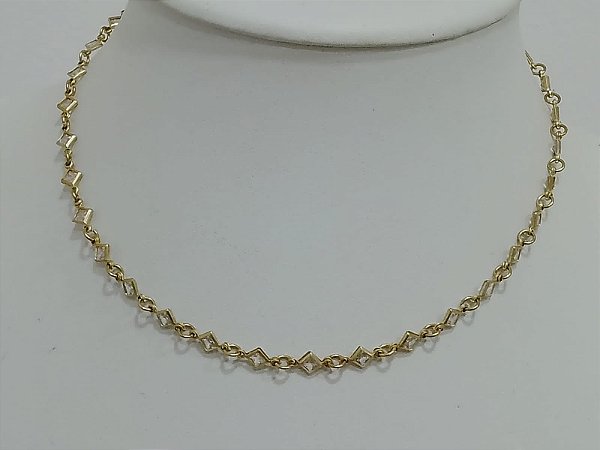 Choker carré em zircônia