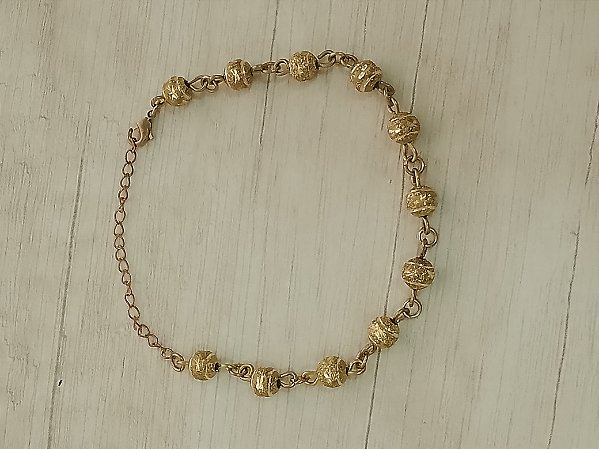 Pulseira bola 5 mm diamantada