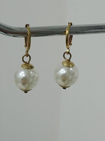 Argola pérola 10 mm