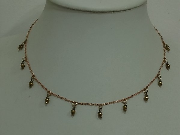 Choker bolinha pendurada