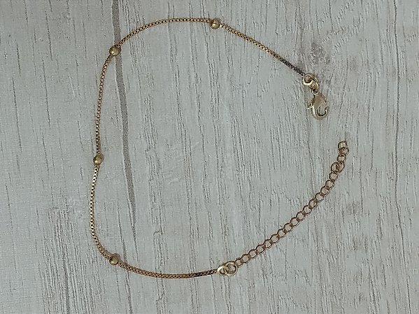Pulseira corrente veneziana com bolinha