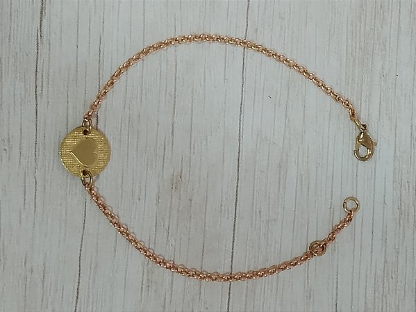 Pulseira medalha coração