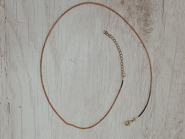 Choker corrente rabo de rato lisa