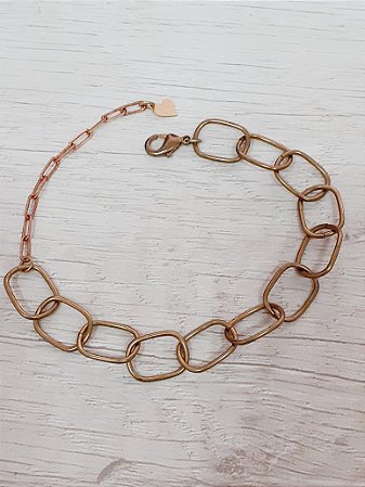 Pulseira elo em latão