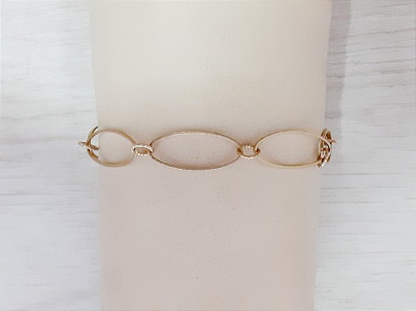 Pulseira elos ovais