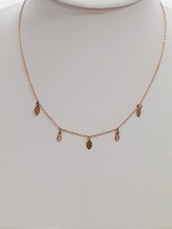 Choker navete com zircônia