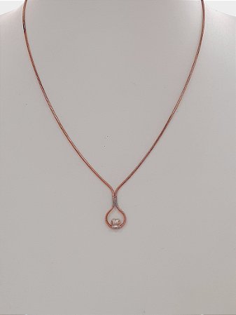 Choker rabo de rato com zircônia