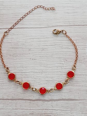 Pulseira vermelha com elo português