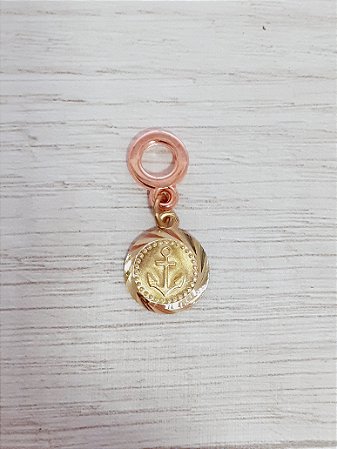 Berloque medalha âncora