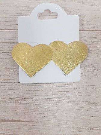 Maxi brinco coração lixado