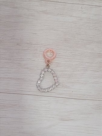 Berloques coração em strass