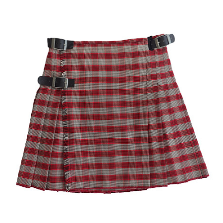 Kilt Masculina em Gabardine Italiano - Xadrez Vermelho