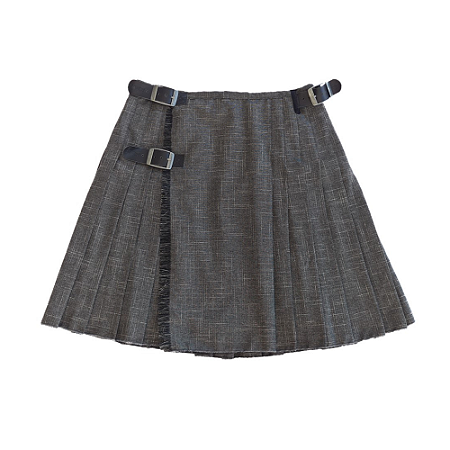 Kilt Masculina em Gabardine Italiano -  Cinza Escuro