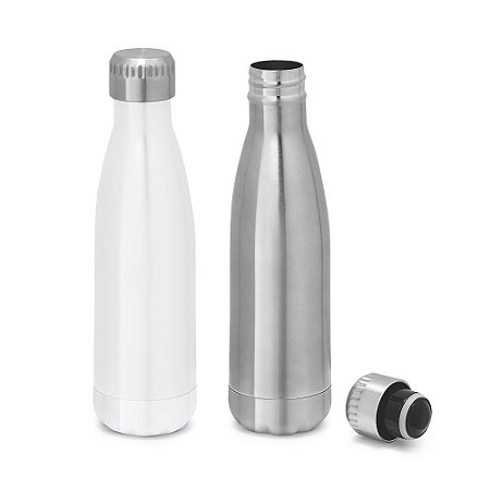 Garrafa Térmica Branca Inox 510ML -SUBLIMAÇÃO